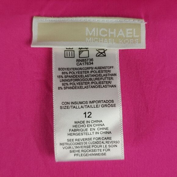 Michael Kors Women's 12 Hot Pink One Piece Swimwear - Picture 11 of 12